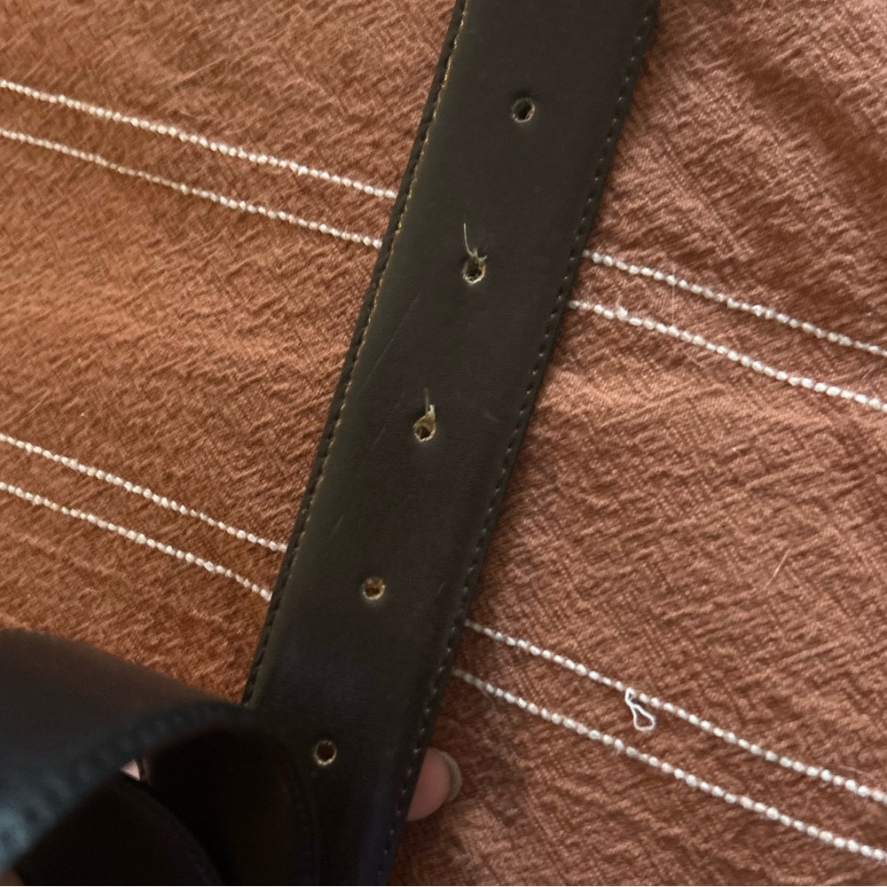 Christian Dior Belt VINTAGE Designer Belt Mens MEDIUM Brown / Black REVERSIBLE - Picture 12 of 16